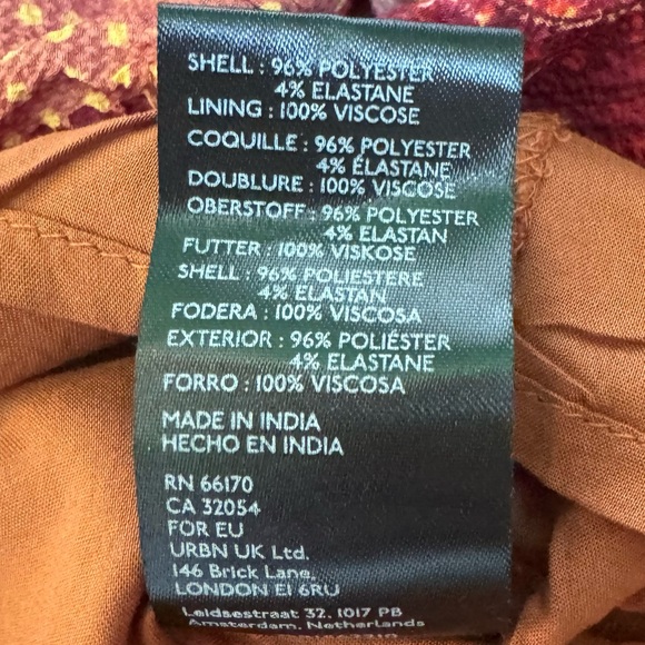 NEW Urban Outfitters Vivienne Printed Long Sleeve Mini Dress Size Small - Picture 9 of 9